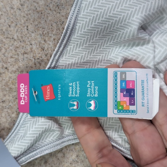 Hanes SmoothTec Bra, 4 Way Stretch. NWT, Sz 2XL + (D-DDD Cup) - Picture 8 of 9